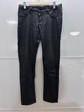 Black Women's Slim Jeans-Snake pattern